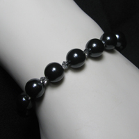 black and crystal silver